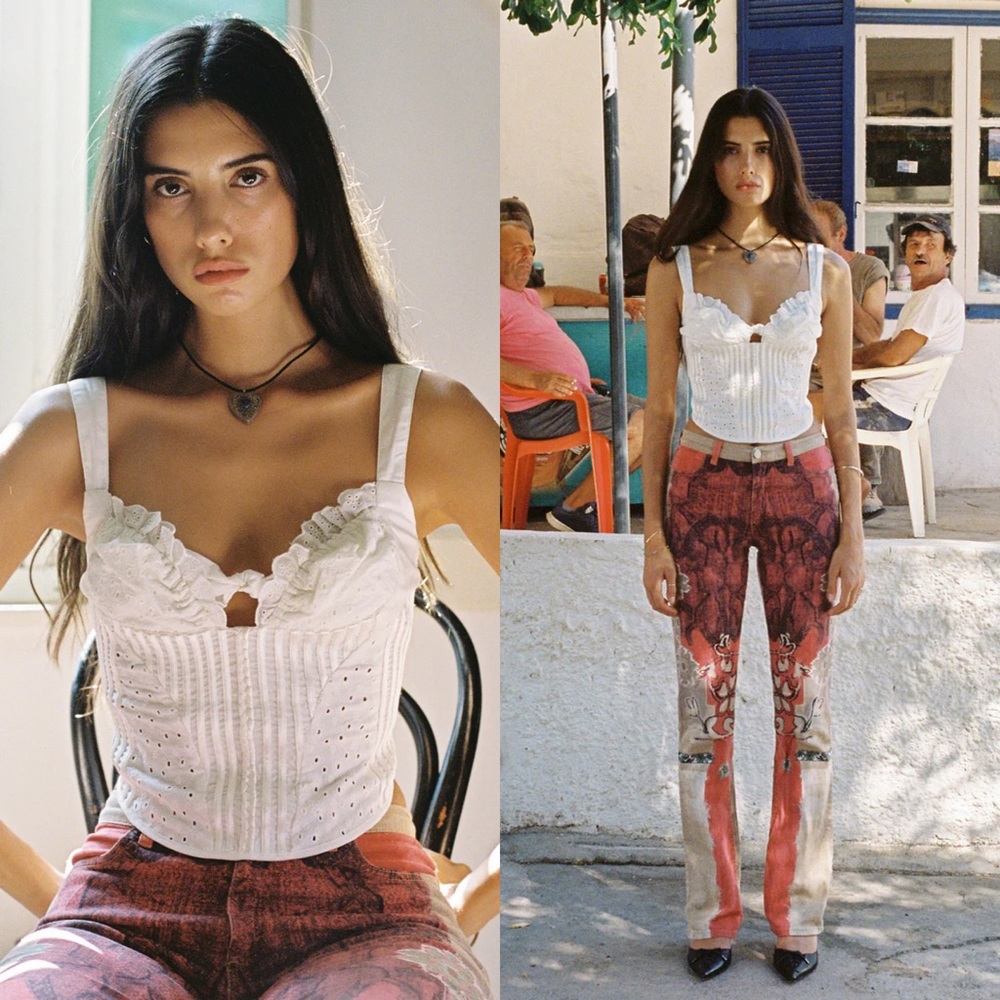 NWOT With Jéan Layla Top Capsule Collection - White